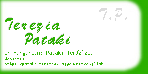 terezia pataki business card